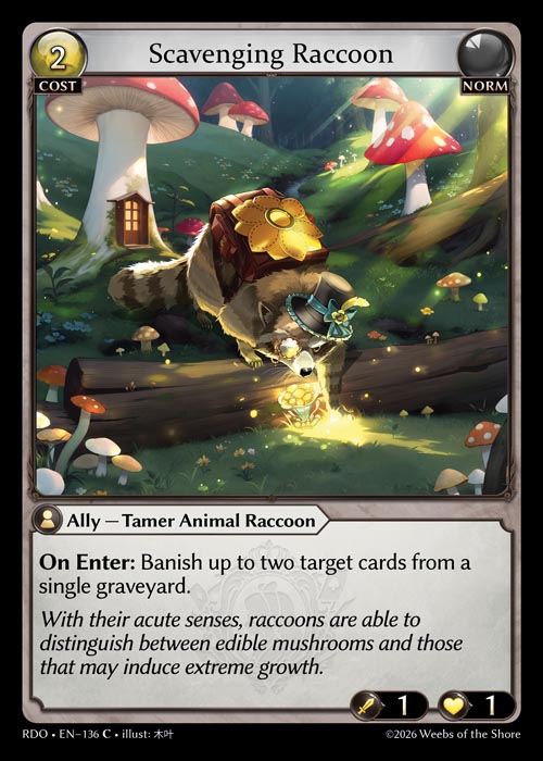 Scavenging Raccoon - Radiant Origins Grand Archive spoiler