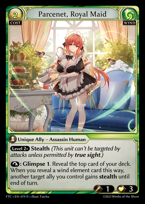 Parcenet, Royal Maid EN-079 R Grand Archive TCG FTC