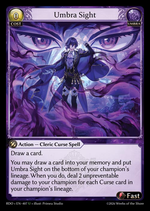 Umbra Sight - Radiant Origins Grand Archive spoiler