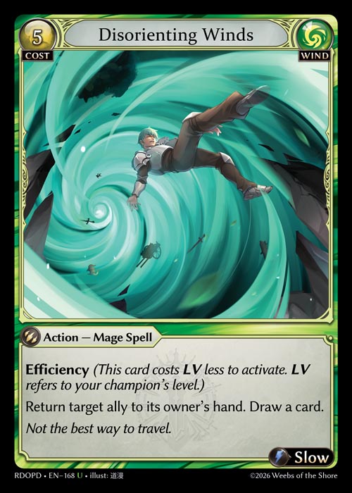 Disorienting Winds - Radiant Origins Pantheon Decks Grand Archive spoiler