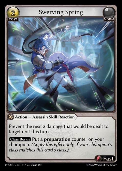 Swerving Spring - Radiant Origins Pantheon Decks Grand Archive spoiler