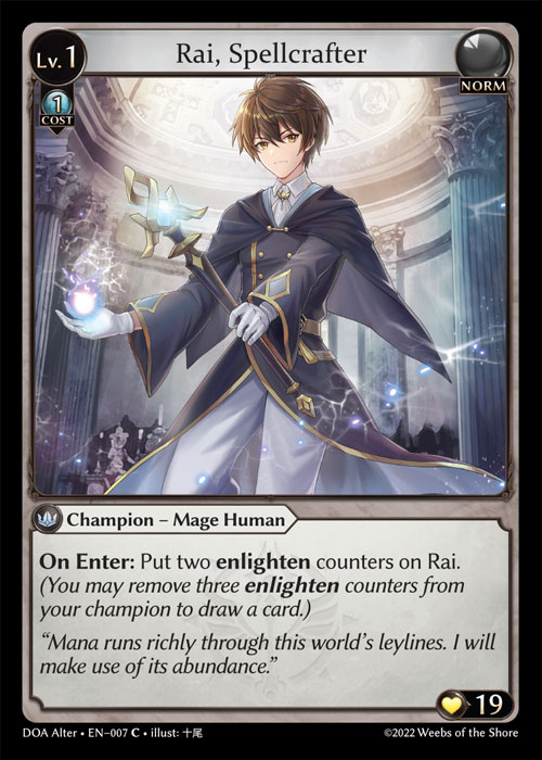 Rai, Spellcrafter (Dawn of Ashes Alter Edition) - Index Rai, Spellcrafter (Dawn of Ashes Alter Edition) - Index