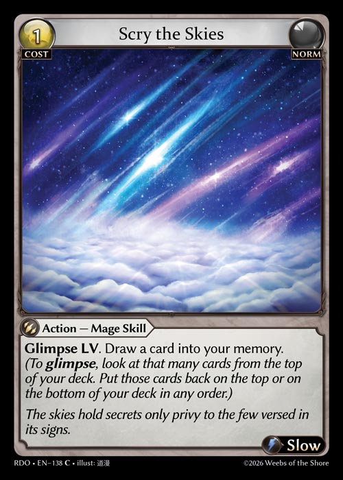 Scry the Skies - Radiant Origins Grand Archive spoiler