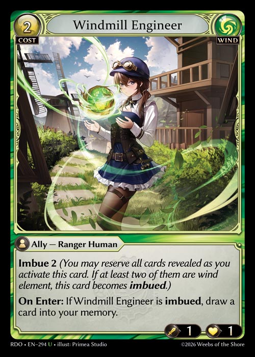Windmill Engineer - Radiant Origins Grand Archive spoiler