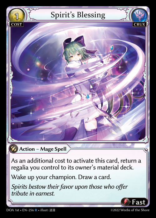 その他 GATCG DOA Spirit's Blessing Foil 1st Spirit's Blessing (Dawn of Ashes First Edition) - Index