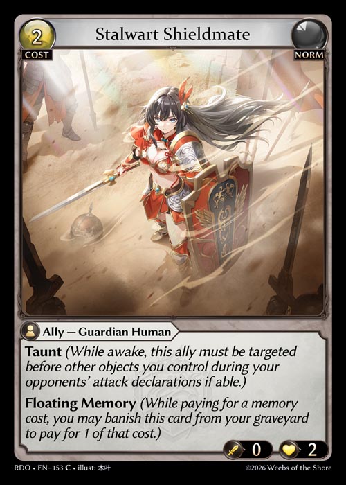 Stalwart Shieldmate - Radiant Origins Grand Archive spoiler