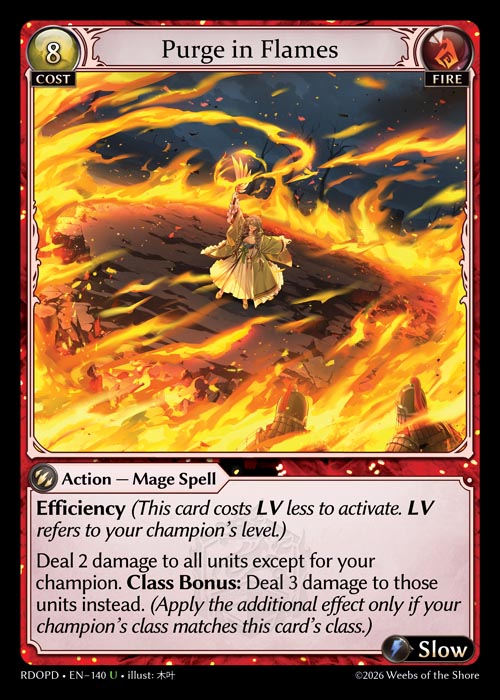 Purge in Flames - Radiant Origins Pantheon Decks Grand Archive spoiler