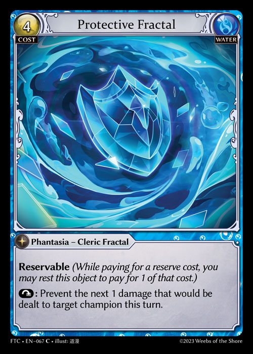 Protective Fractal (Fractured Crown) - Index - Grand Archive Card