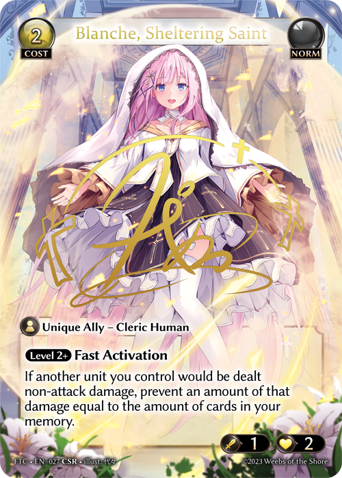Blanche, Sheltering Saint