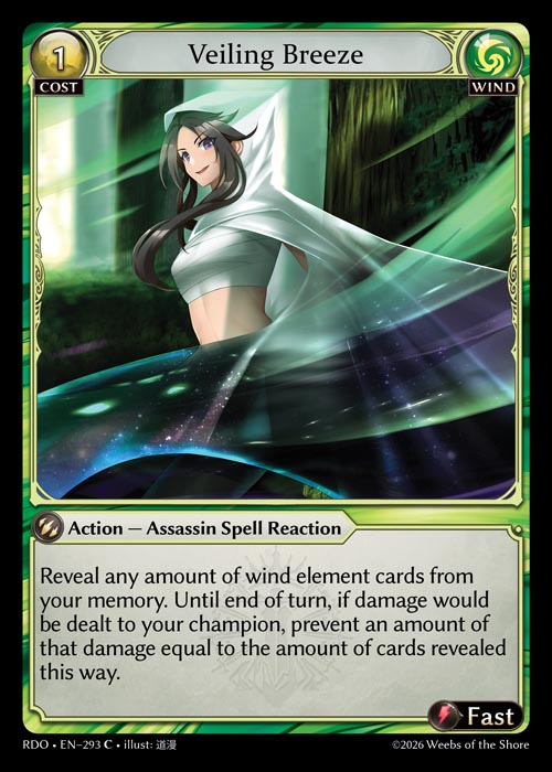 Veiling Breeze - Radiant Origins Grand Archive spoiler
