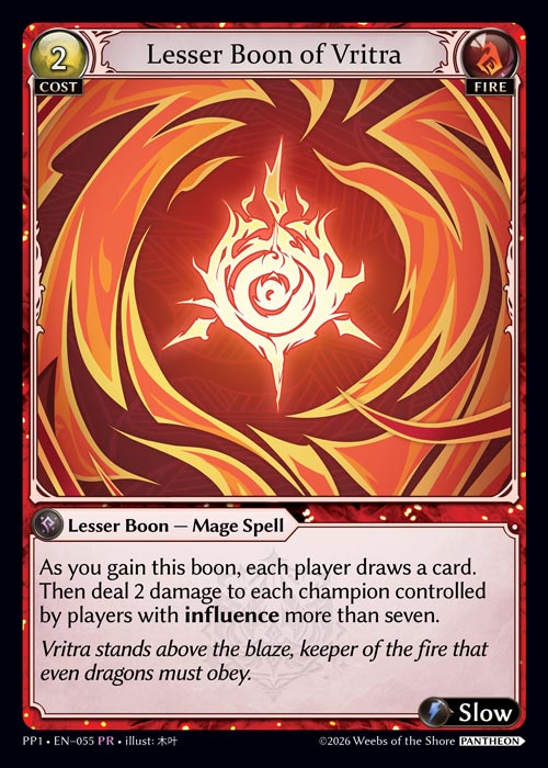Lesser Boon of Vritra - Pantheon Pack 1 Grand Archive spoiler