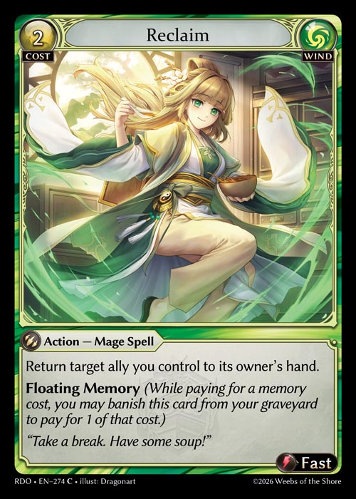 Reclaim - Radiant Origins Grand Archive spoiler