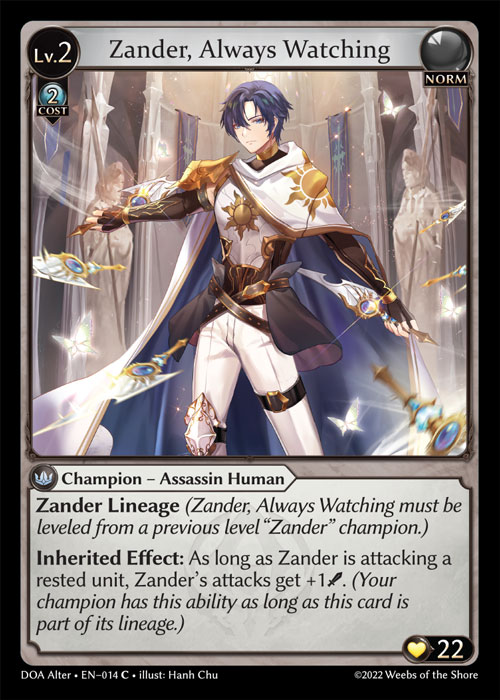 Zander, Always Watching (Dawn of Ashes Alter Edition